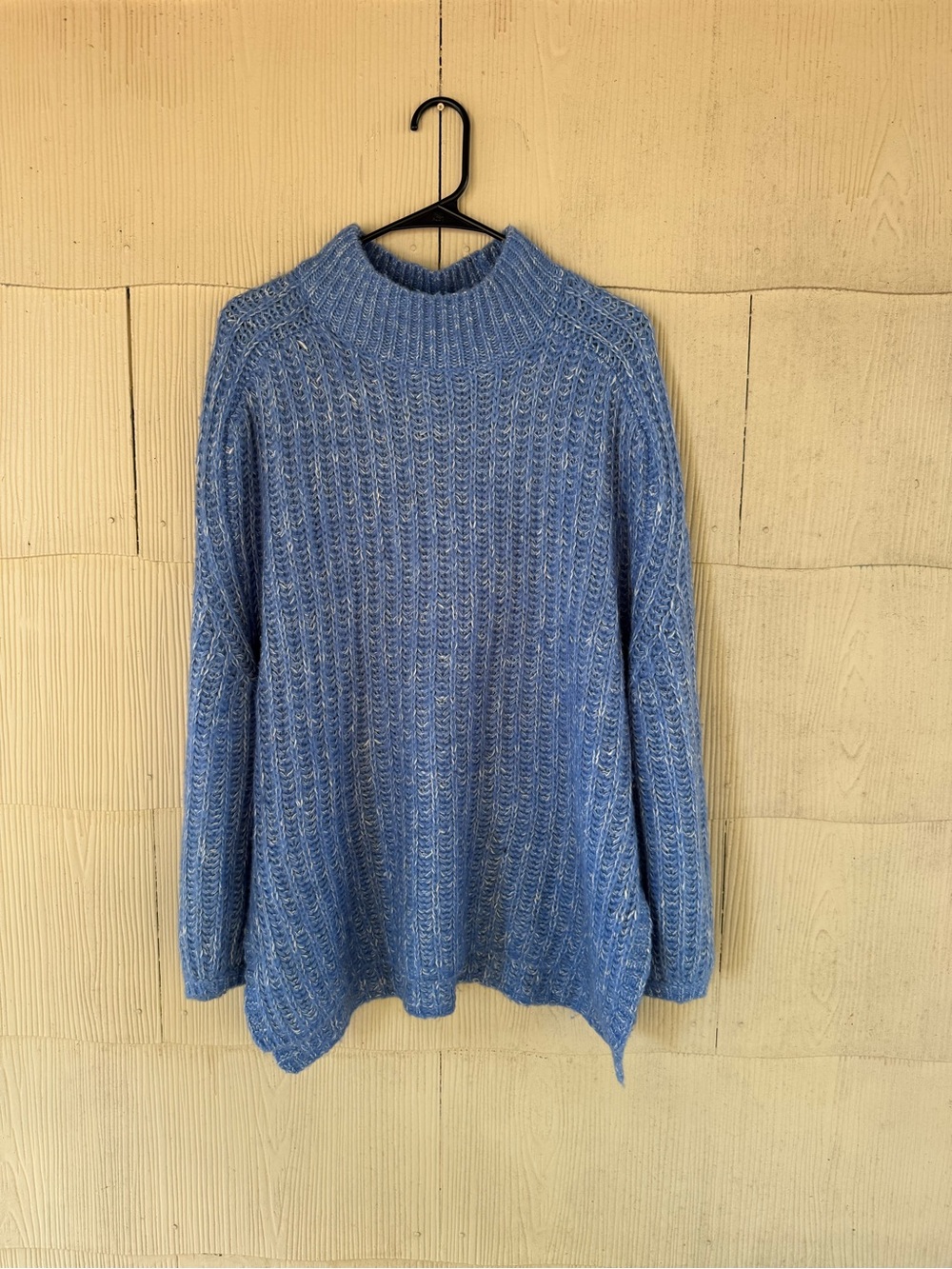 Anthropologie PILCRO Textured Tunic Sweater | Heather Blue | Size M | NWOT